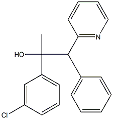 1-(3-chlorophenyl)-1-methyl-2-phenyl-2-(2-pyridine)ethanol Struktur