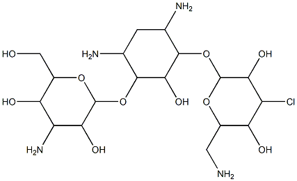 3'-chloro-3'-deoxykanamycin A Struktur