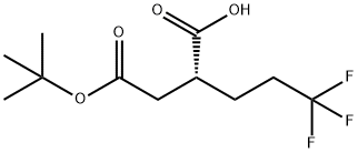 R)-2-(2-tert-butoxy-2-oxoethyl)-5,5,5-trifluoropentanoic acid Struktur