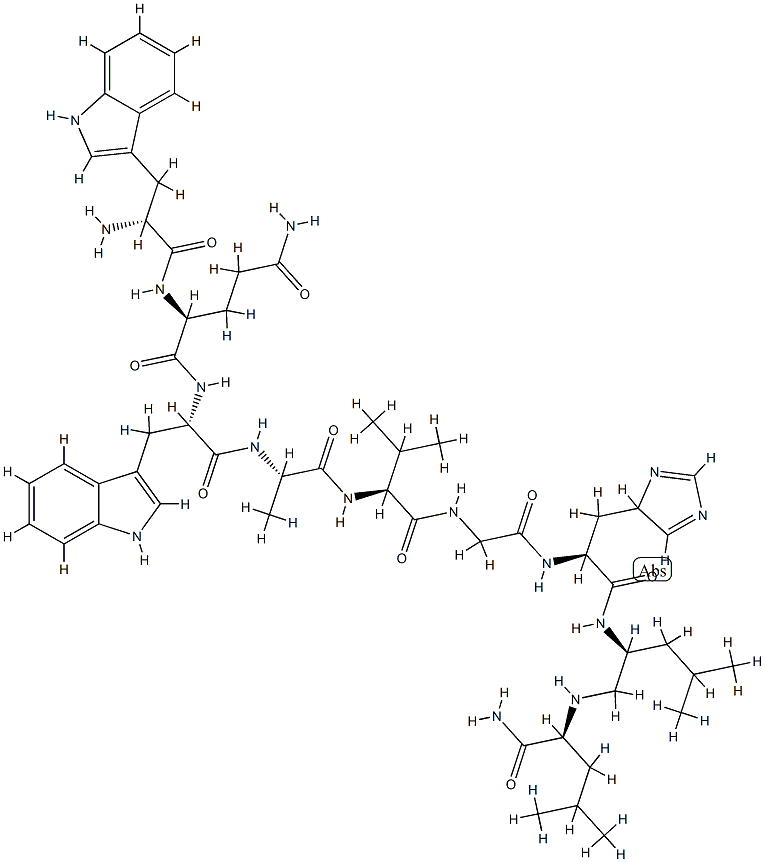 bombesin (6-14), D-Trp(6)-Leu(13)-psi(CH2NH)-Leu(14)- Struktur