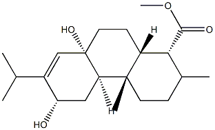 8α,12α-Dihydroxy-13-isopropylpodocarp-13-en-18-oic acid methyl ester Struktur