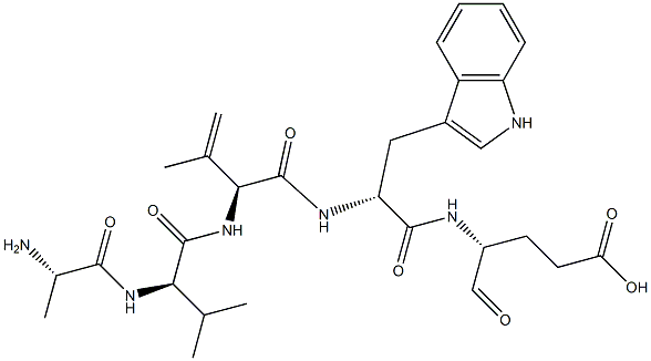 cyclo(valyl-valyl-tryptophyl-glutamyl-alanyl) Struktur