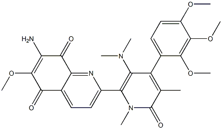 tri-1',5',5'-N,N,N-mono-8'-O-methylstreptonigrone Struktur