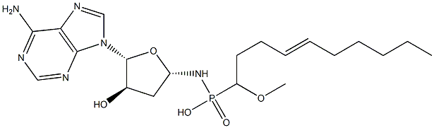 adenosine 3',5'-cyclic decylphosphoramidate Struktur