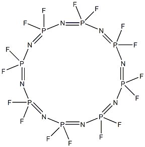 2,2,4,4,6,6,8,8,10,10,12,12,14,14,16,16-hexadecafluoro-1,3,5,7,9,11,13 ,15-octaza-2$l^{5},4$l^{5},6$l^{5},8$l^{5},10$l^{5},12$l^{5},14$l^{5}, 16$l^{5}-octaphosphacyclohexadeca-1,3,5,7,9,11,13,15-octaene Struktur