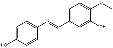 5-{[(4-hydroxyphenyl)imino]methyl}-2-methoxyphenol Struktur