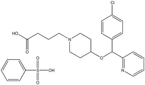 1-Piperidinebutanoic acid, 4-[(4-chlorophenyl)-2-pyridinylMethoxy]- (benzenesulfonate)(1:1) Struktur