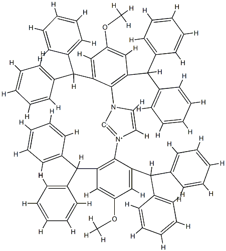 N,N'-Bis(2,6-bis(diphenylMethyl)-4-Methoxyphenyl)iMidazol-2-ylidene, Min. 98% IPr*OMe Struktur