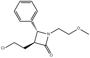 (3S,4R)-3-(2-chloroethyl)-1-(2-methoxyethyl)-4-phenylazetidin-2-one Struktur