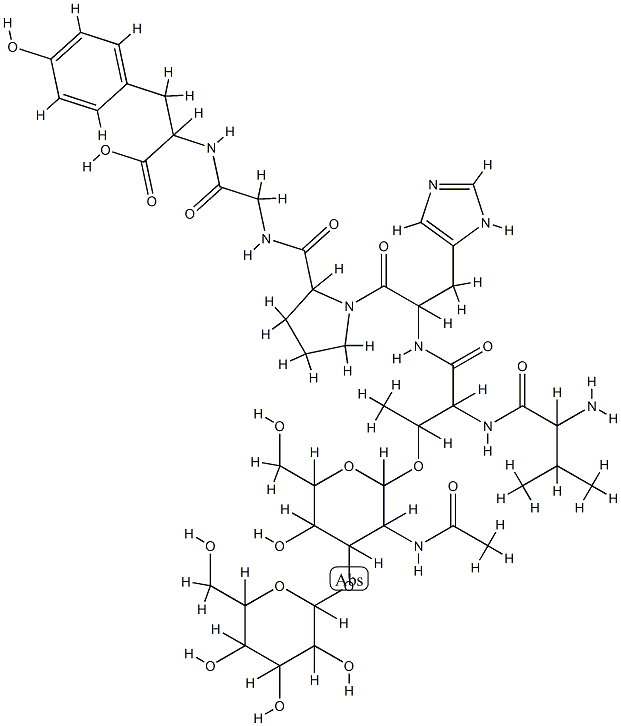 Val(galactosyl-3-galactosyl-N-acetyl)thr-his-pro-gly-tyr Struktur