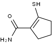 1-Cyclopentene-1-carboxamide,2-mercapto-(9CI) Struktur