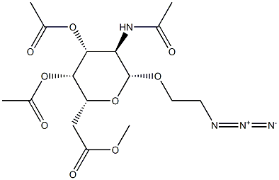 2-Azidoethyl 2-acetamido-3,4,6-tri-O-acetyl-2-deoxy-β-D-glucopyranoside solution Struktur