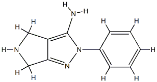 2-phenyl-2,4,5,6-tetrahydropyrrolo[3,4-c]pyrazol-3-amine Struktur