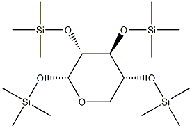 1-O,2-O,3-O,4-O-Tetrakis(trimethylsilyl)-α-D-xylopyranose Struktur