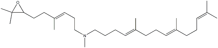 2,3-epoxy-10-aza-10,11-dihydrosqualene Struktur