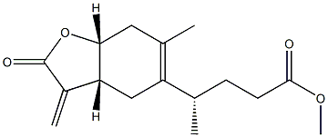 (4S)-4-[(3aR)-2-Oxo-3-methylene-6-methyl-2,3,3aα,4,7,7aα-hexahydrobenzofuran-5-yl]pentanoic acid methyl ester Struktur