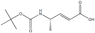 2-Pentenoic Acid, 4-[[)1,1-Dimethylethoxy)Carbonyl]amino]-, (2E,4s)-(9CI) Struktur