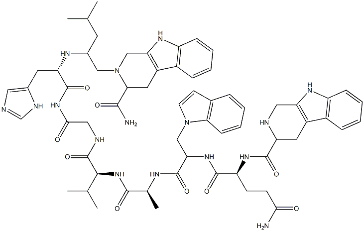 bombesin(6-14), Tpi(6)-Leu(13)-psi(CH2N)-Tpi(14)- Struktur