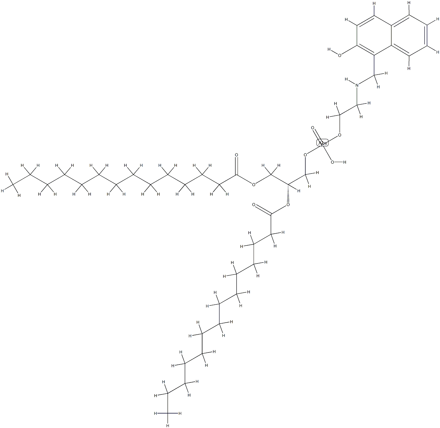 N-(1-(2-naphthol))phosphatidylethanolamine Struktur