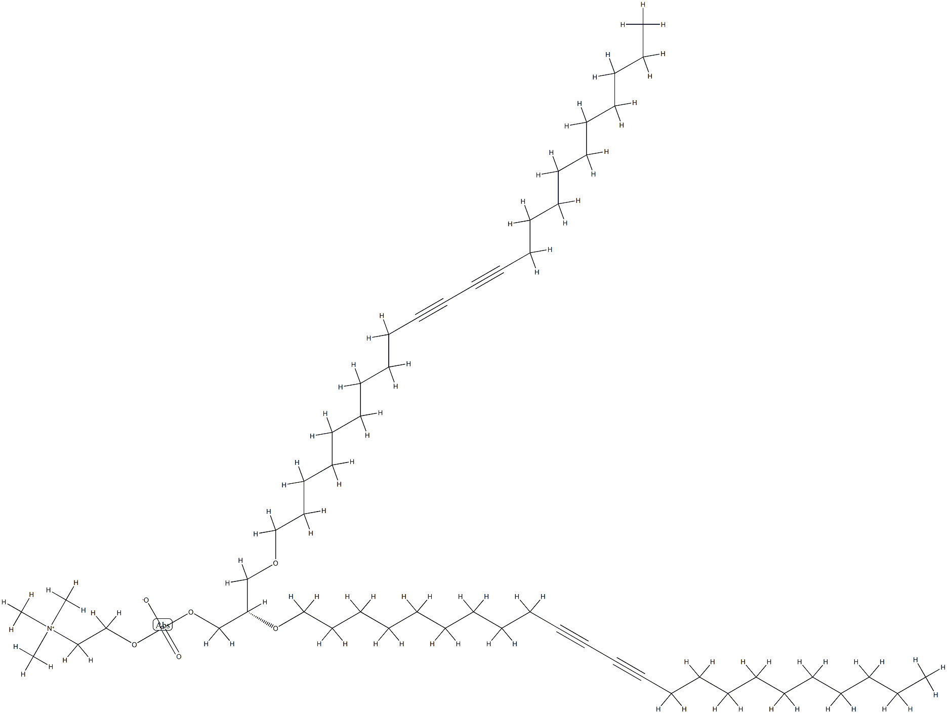 2,3-O-bis(10,12-tricosadiynyl)glycero-1-phosphocholine Struktur