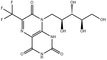 6-(trifluoromethyl)-7-oxo-8-ribityllumazine Struktur