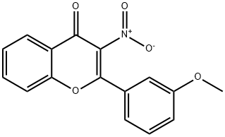 4H-1-Benzopyran-4-one,2-(3-methoxyphenyl)-3-nitro-(9CI) Struktur