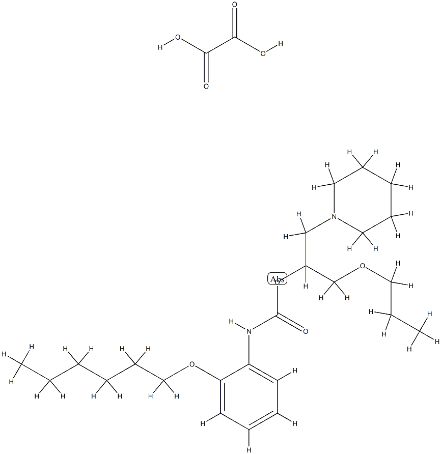 oxalic acid, [1-(1-piperidyl)-3-propoxy-propan-2-yl] N-(2-hexoxyphenyl )carbamate Struktur