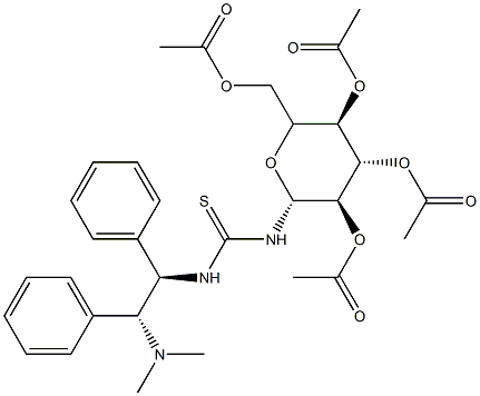 N-[(1R,2R)-2-(diMethylaMino)-1,2-diphenylethyl]-N'-(2,3,4,6-tetra-O-acetyl-β-D-glucopyranosyl)- Thiourea Struktur