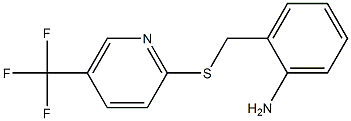 2-({[5-(trifluoromethyl)pyridin-2-yl]sulfanyl}methyl)aniline Struktur