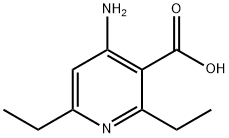 3-Pyridinecarboxylicacid,4-amino-2,6-diethyl-(9CI) Struktur