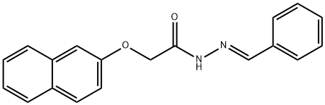 (E)-N-benzylidene-2-(naphthalen-2-yloxy)acetohydrazide Struktur