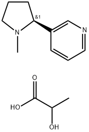 lactic acid, compound with (S)-3-(1-methylpyrrolidin-2-yl)pyridine (1:1)   Struktur