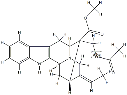 17-Acetyloxysarpagane-16-carboxylic acid methyl ester Struktur