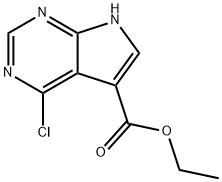 ethyl 4-chloro-7H-pyrrolo[2,3-d]pyrimidine-5-carboxylate Structure