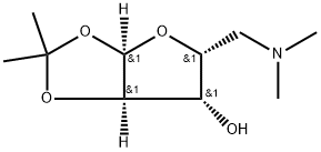 5-Deoxy-5-(dimethylamino)-1,2-O-(1-methylethylidene)-alpha-D-xylofuranose Struktur