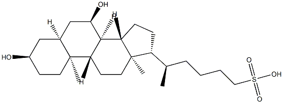 3,7-dihydroxy-25-homocholane-25-sulfonate Struktur