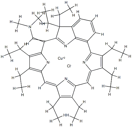 copper benzochlorin Struktur