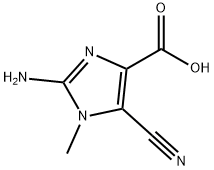 1H-Imidazole-4-carboxylicacid,2-amino-5-cyano-1-methyl-(9CI) Struktur