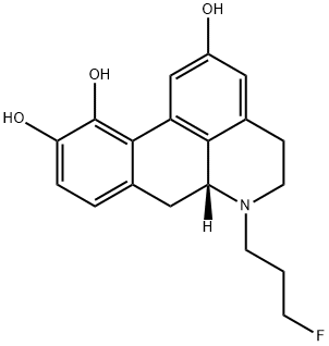 2,10,11-trihydroxy-N-(n-3-fluoropropyl)norapomorphine Struktur