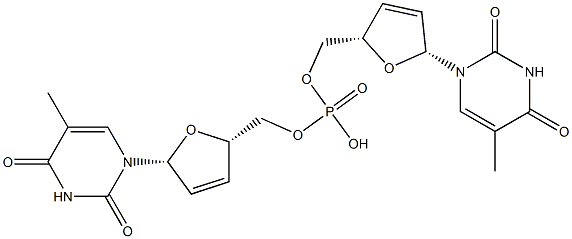 bis-5'-D4T phosphate Struktur