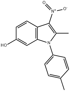 3-nitro-2-methyl-1-(4-methylphenyl)-1H-indol-6-ol Struktur