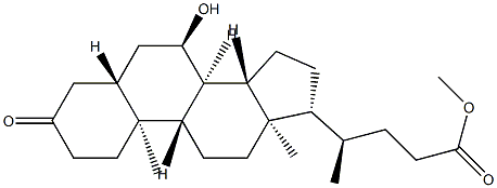 3-Oxo-7α-hydroxy-5α-cholanic acid methyl ester Struktur