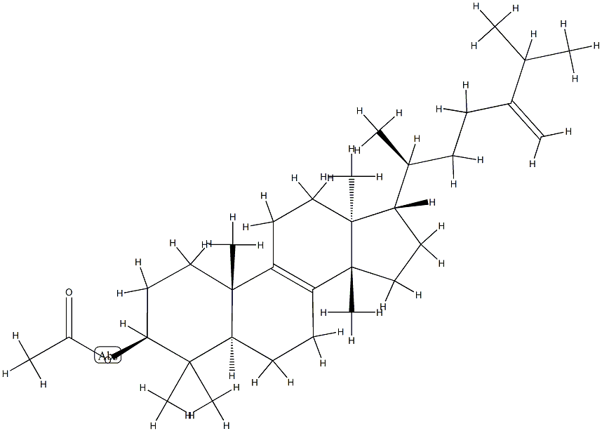 24-Methylene-5α-tirucalla-8-ene-3β-ol acetate Struktur