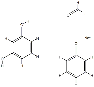 Formaldehyde, polymer with 1,3-benzenediol and phenol, sodium salt Struktur