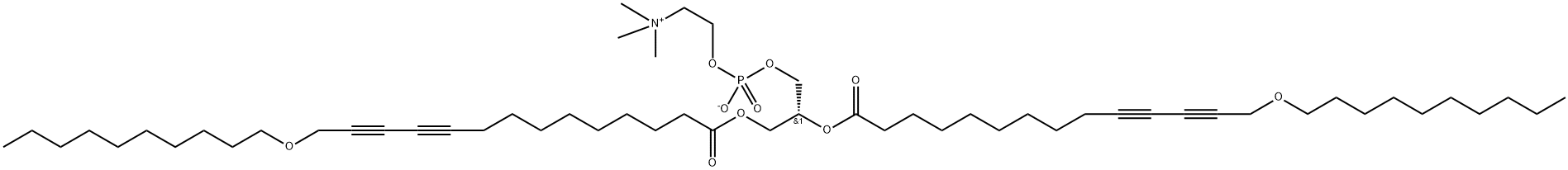 1,2-bis(15-oxapentacosa-10,12-diynoyl)-sn-phosphocholine Struktur