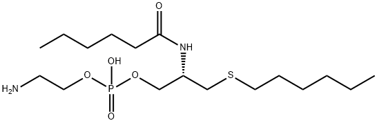 1-(hexylthio) -2-(hexanoylamino)-1,2-dideoxy-sn-glycero-3-phosphoethanolamine Struktur