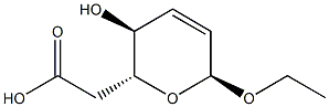 2H-Pyran-2-aceticacid,6-ethoxy-3,6-dihydro-3-hydroxy-,[2R-(2alpha,3bta,6bta)]-(9CI) Struktur