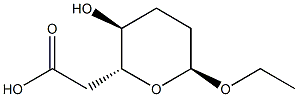 2H-Pyran-2-aceticacid,6-ethoxytetrahydro-3-hydroxy-,[2R-(2alpha,3bta,6bta)]-(9CI) Struktur