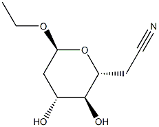 alpha-D-arabino-Heptopyranosidurononitrile, ethyl 2,6-dideoxy- (9CI) Struktur