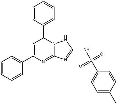 N-(5,7-diphenyl-4,7-dihydro[1,2,4]triazolo[1,5-a]pyrimidin-2-yl)-4-methylbenzenesulfonamide Struktur